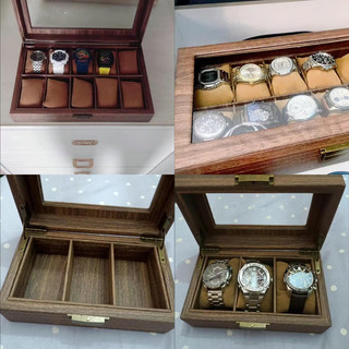 Hôp bảo quản đồng hồ da PU gỗ phong cách Retro
