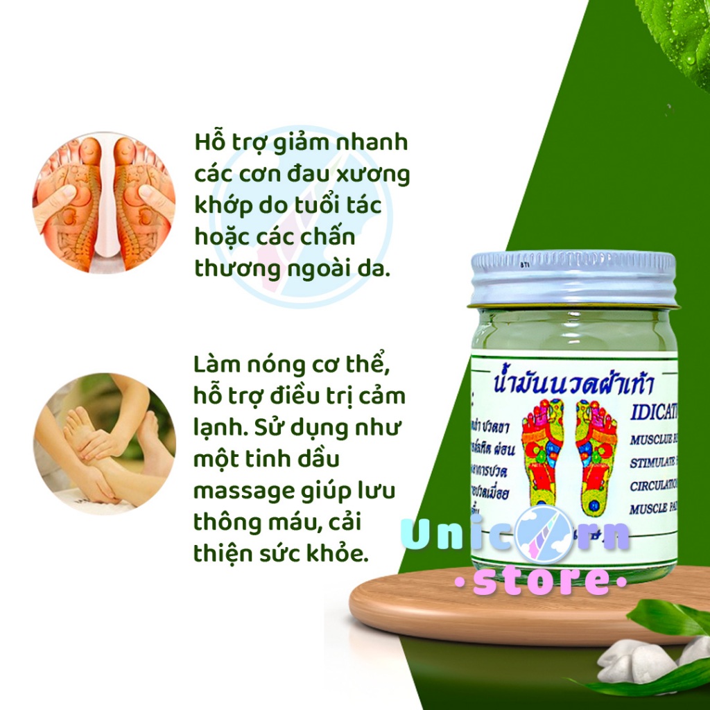 Dầu Cù Là Xoa Bóp Huyệt Bàn Chân Massage Tốt Cho Người Tê Nhứt Chân Khớp Thái Lan 50G