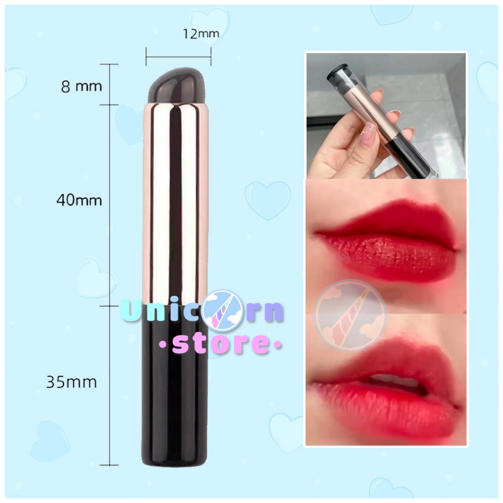 Cọ Son Môi Đầu Tròn Bằng Silicone Đàn Hồi Có Hộp