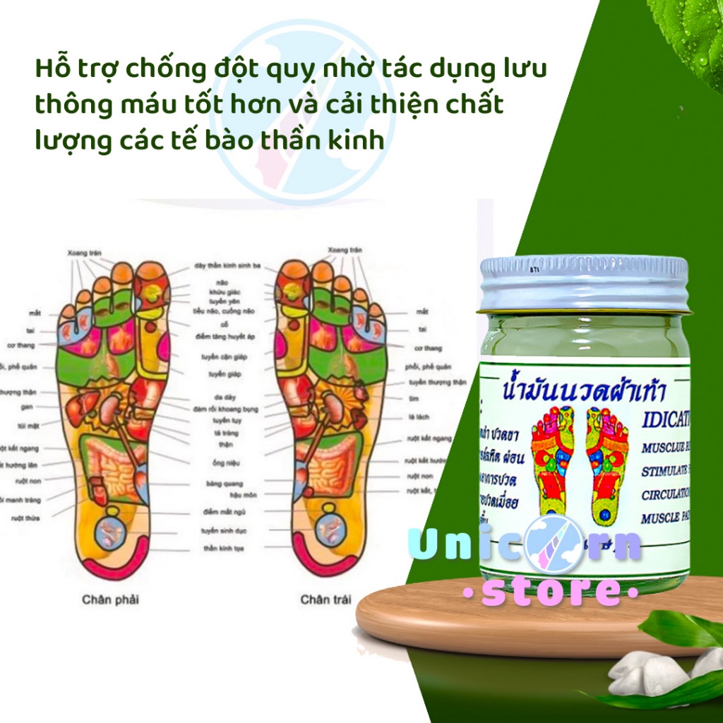Dầu Cù Là Xoa Bóp Huyệt Bàn Chân Massage Tốt Cho Người Tê Nhứt Chân Khớp Thái Lan 50G