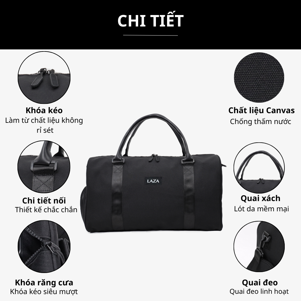 Ảnh Túi du lịch cỡ lớn Niaga Bag 591 - Chất liệu canvas trượt nước cao cấp - Thương hiệu LAZA 3