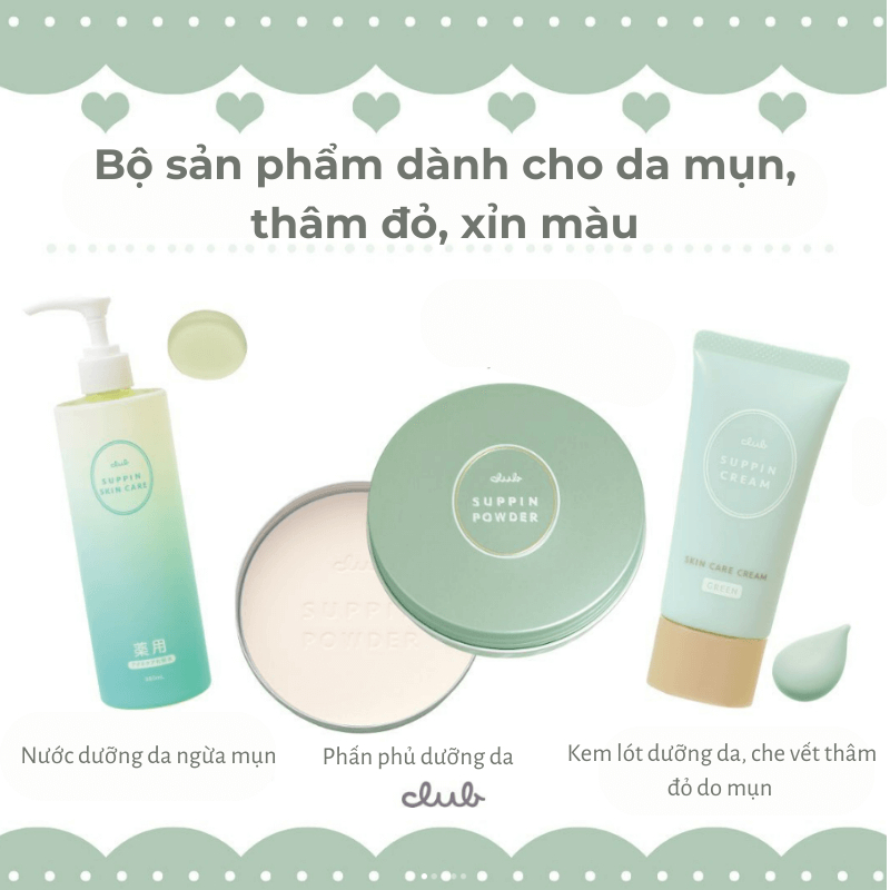 Ảnh Phấn Phủ Dưỡng Da, Giảm Mụn, Che Phủ Lỗ Chân Lông Club Suppin Nhật Bản Hộp 26g 3