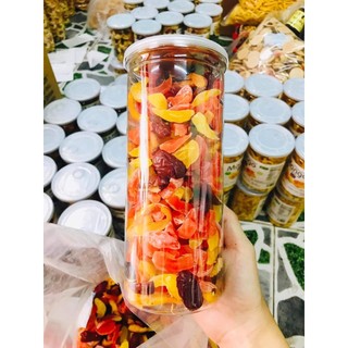 Trái cây sấy dẻo không đường, hộp 500G hoa quả sấy khô ăn kiêng giảm cân -HQS