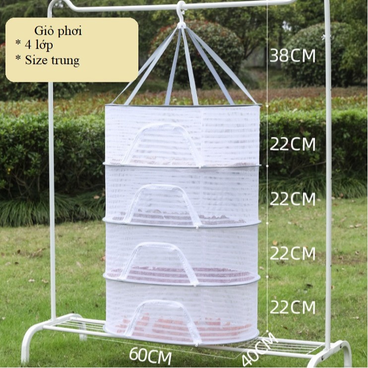 Giá Treo Phơi Thực Phẩm Có Ngăn Kéo Chống Ruồi Muỗi Côn Trùng