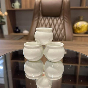 Cóng sứ chim chào mào hàng Bát Tràng mẫu bạch định gắn sẵn tai cho lồng chào mào