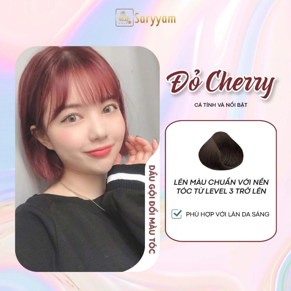 Dầu gội đổi màu tóc Đỏ Cherry - Dầu gội Sinhair - Gội là đổi màu ...