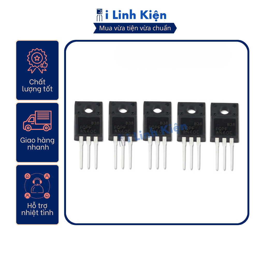 8N60 FQPF8N60C N-Mosfet 8A 600V TO-220F chất lượng tốt | Shopee Việt Nam