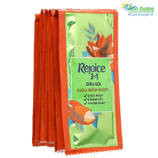 Dây 10 gói dầu gội Rejoice 3 in 1 siêu mềm mượt