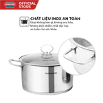 Bộ nồi inox 5 đáy Sunhouse Mama SH784: Gồm 3 nồi - Dùng mọi loại bếp - Đáy 5 lớp hạn chế cháy khét - Hàng chính hãng — ảnh 5