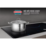 Bộ nồi inox 5 đáy Sunhouse Mama SH784: Gồm 3 nồi - Dùng mọi loại bếp - Đáy 5 lớp hạn chế cháy khét - Hàng chính hãng — ảnh 3
