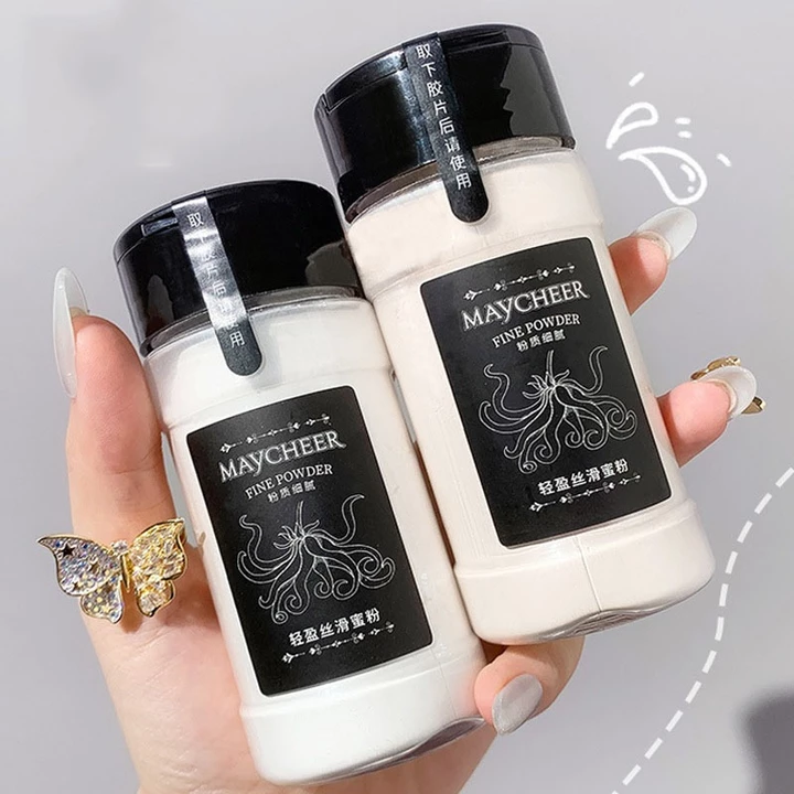 Phấn phủ kiềm dầu dạng bột Maycheer che phủ lỗ chân lông mịn mượt, Phấn phủ dạng bột kiểm soát dầu không thấm nước