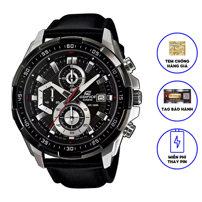 ng h nam day da chinh hang Casio EDIFICE EFR 539L 1AVUDF Shopee Vi t Nam