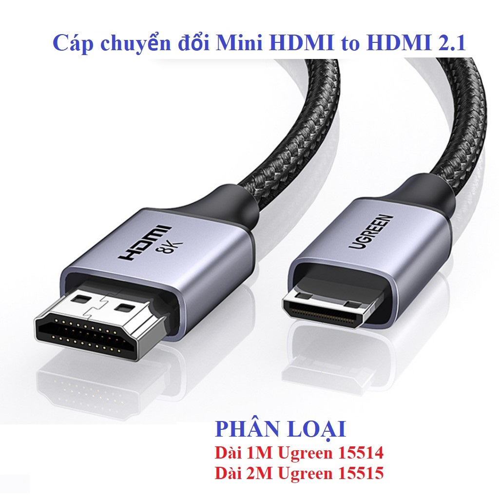 Cáp chuyển đổi Mini HDMI to HDMI 15514 15515 Ugreen - Main Image