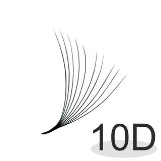 Mi fan 10D LASHES SUPPLY độ cong C -CC - D, độ dày 0.07 (1 hộp 00 fan) mi volume 10d,(keo nối uốn mi, dụng cụ nối mi)
