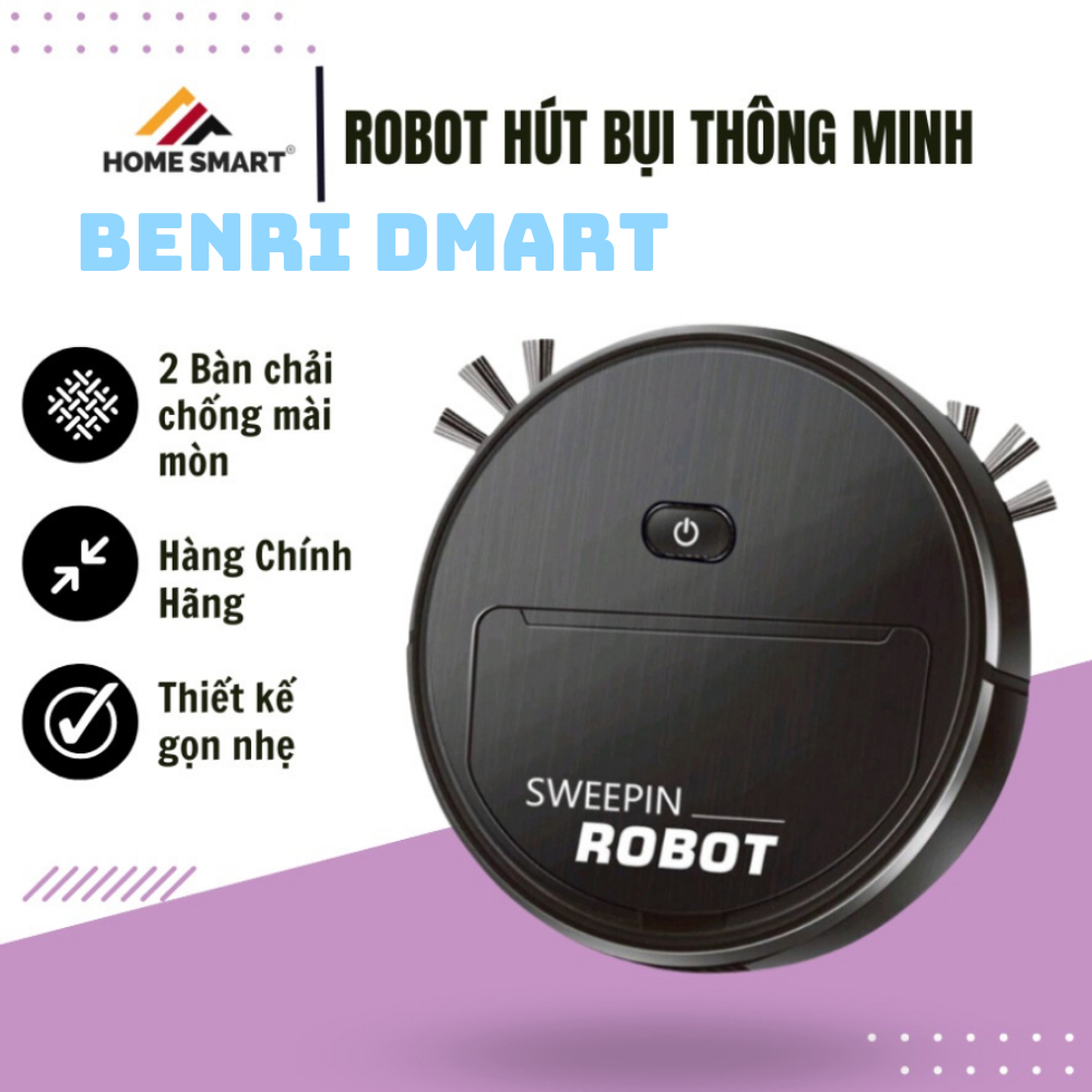 robot hút bụi lau nhà tự động SWEEPIN hàng nhập khẩu, máy hút bụi thông