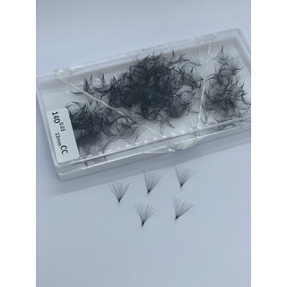 Mi fan 14D LASHES SUPPLY độ cong C -CC - D, độ dày 0.05 (1 hộp 00fan) mi volume d, (keo nối mi, uốn mi, dụng cụ nối)