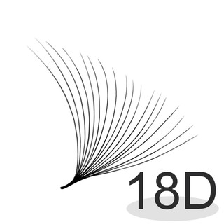 Mi fan 18D LASHES SUPPLY độ cong C -CC - D, độ dày 0.05 (1 hộp 500fan) mi volume 18d HÚT KEO
