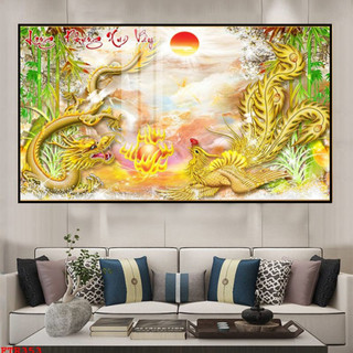 Treo Tường Giáp Thìn 2025 - Tranh Laminate Tráng Gương