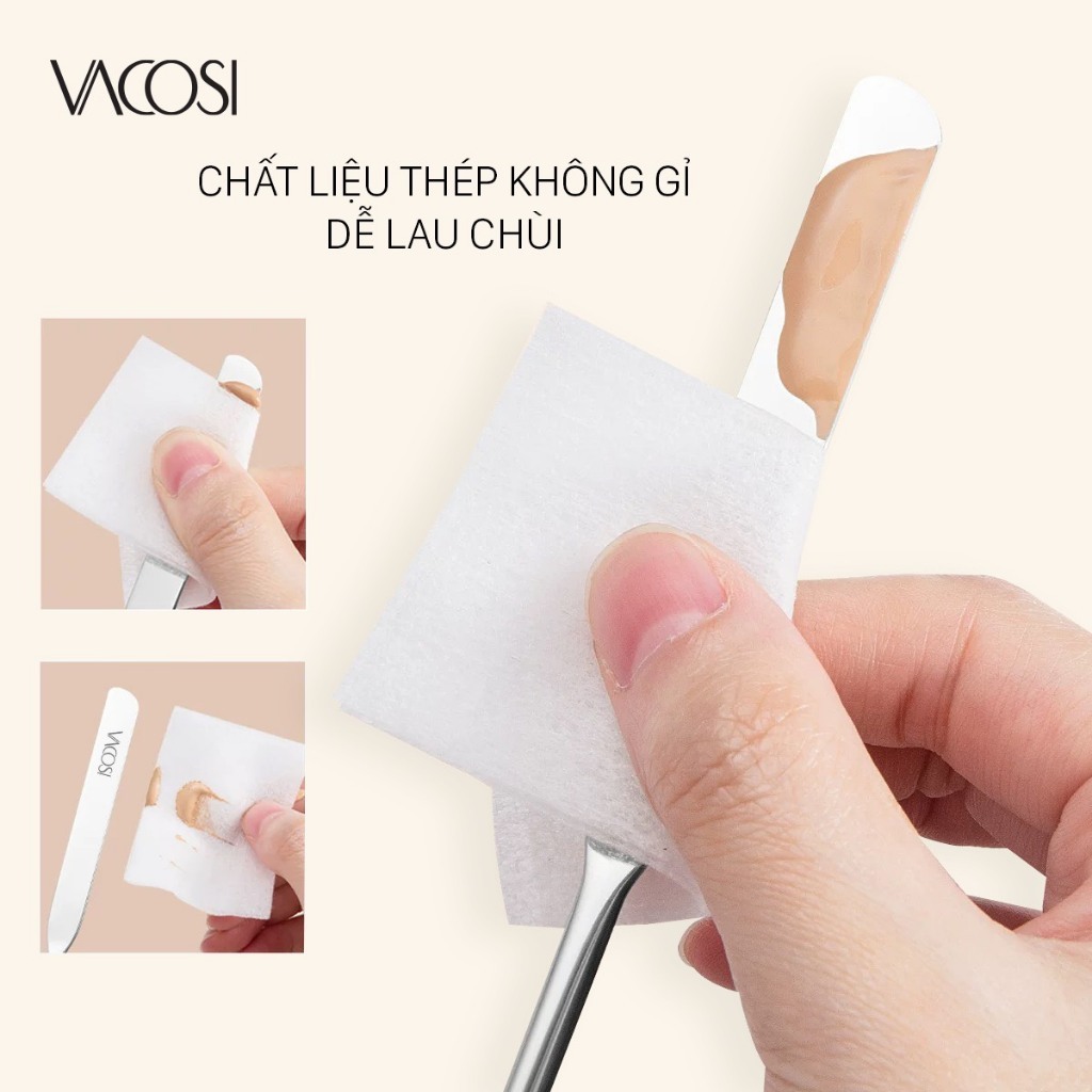 Cây Tán Kem Nền Vacosi Kèm Bao Da DC08