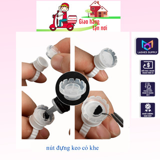 Nút Đựng Keo Nối Mi LASHES SUPPLY - Giúp sử dụng keo nối mi tiết kiệm nhất - 100 NÚT TRONG 1 GÓI