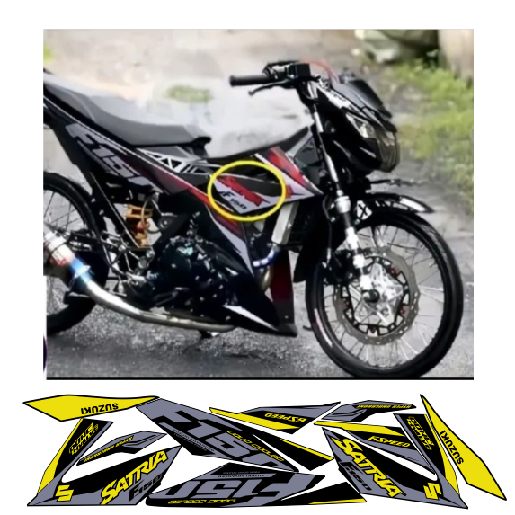 tem rời satria 150F1 cao cấp đa dạng màu sắc