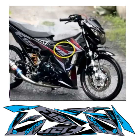 tem rời satria 150F1 cao cấp đa dạng màu sắc