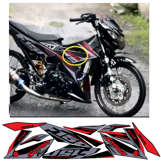 tem rời satria 150F1 cao cấp đa dạng màu sắc