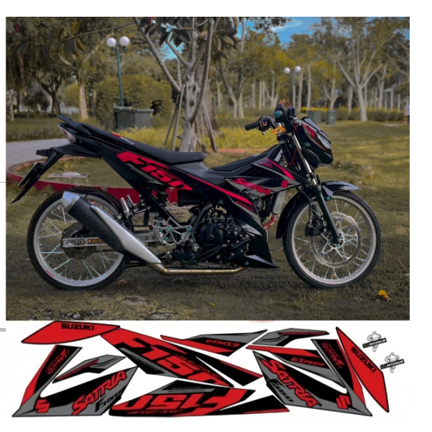 tem rời satria 150 f1 in 3lop chống nước không phai màu