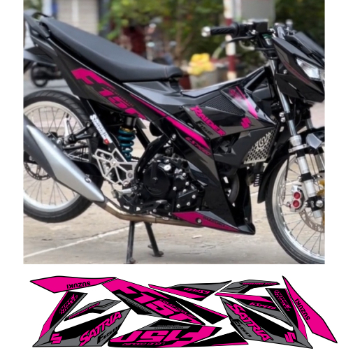 tem rời SATRIA 150 F1 maauxtem in 3 lớp chống nước không phai màu