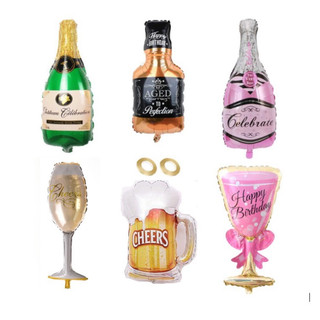 Bong Bóng Hình Chai Rượu, ly rượu trang trí sinh nhật , phòng cưới, party Yến Nhi Shop