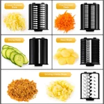 Máy cắt rau củ đa chức năng dụng , 5 Lưỡi Dao Cắt đồ bào rau củ đa năng Thái Lát cụ bào sợi(CANMEKY) — ảnh 4