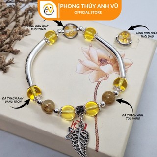 Vòng mix charm mệnh kim cho người tuổi thân-thìn-dậu - size 8 ly cho nữ - may mắn tài lộc tình duyên