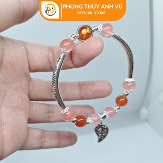 Vòng mix charm cho người mệnh hỏa, mệnh thổ - chất liệu đá tự nhiên - may mắn tài lộc tình duyên