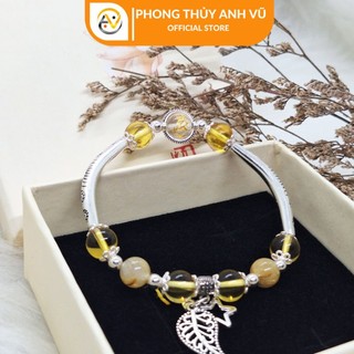 Vòng mix charm mệnh kim cho người tuổi thân-thìn-dậu - size 8 ly cho nữ - may mắn tài lộc tình duyên