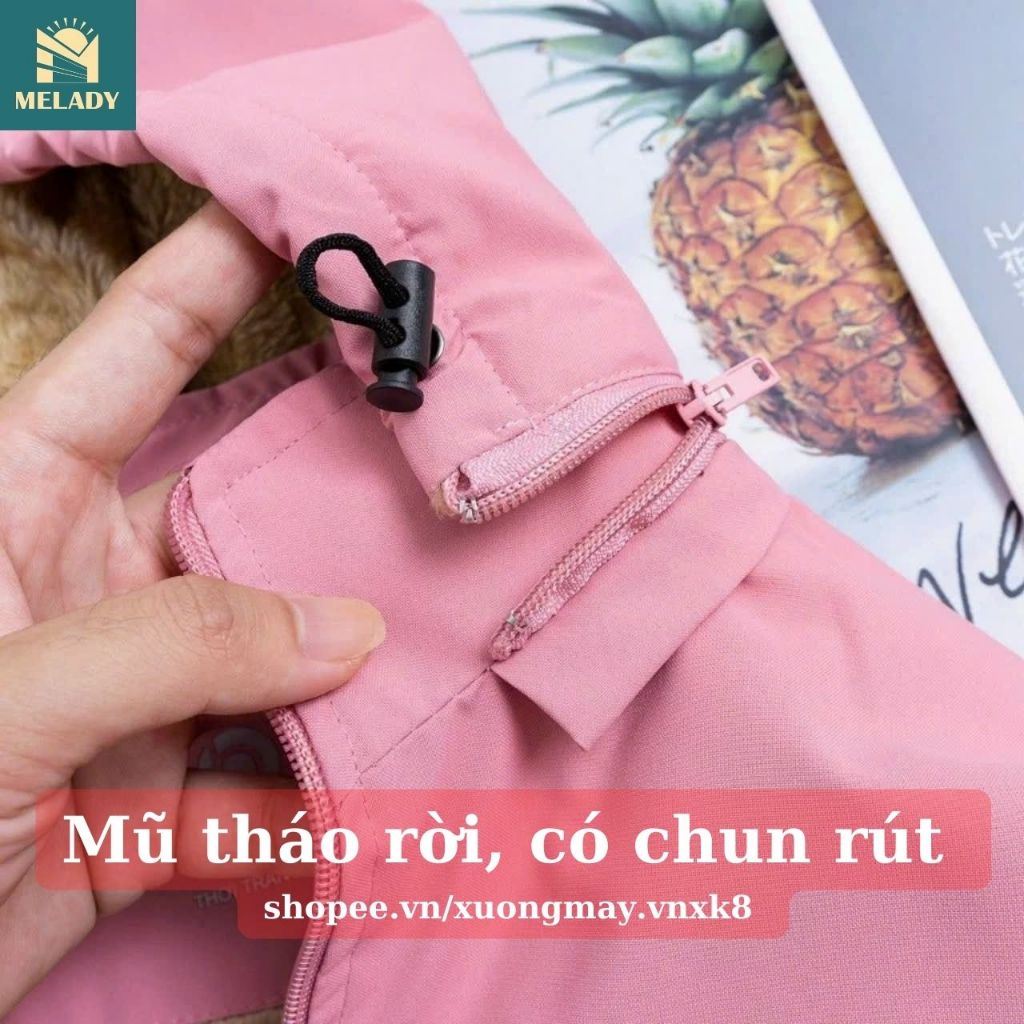 Áo khoác gió nữ LÓT LÔNG cừu, vải ngoài tráng bạc nano chống nước, chống gió, chống bám bụi
