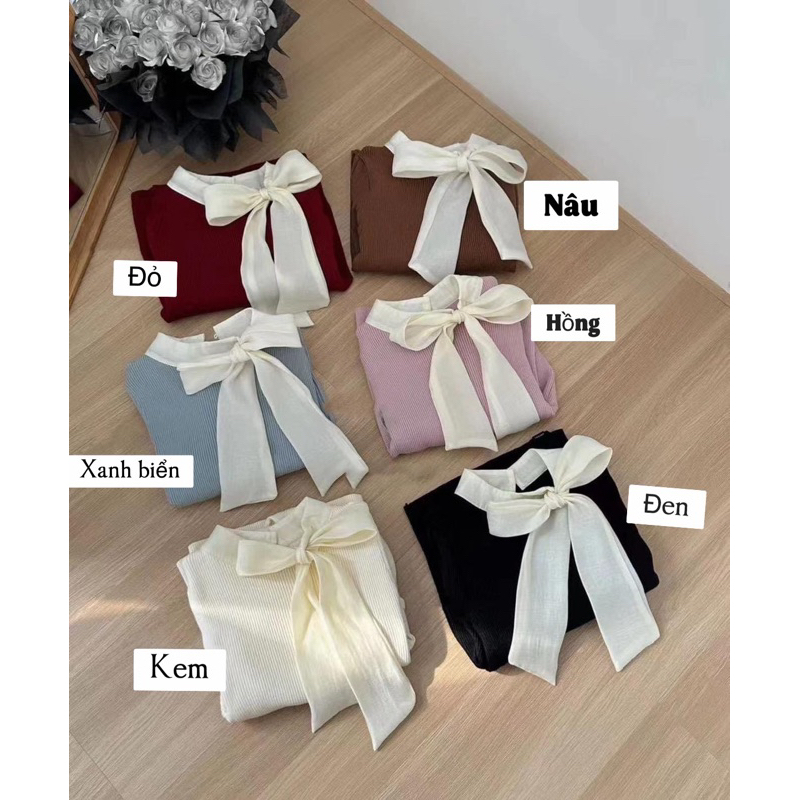áo len cổ nơ | Shopee Việt Nam