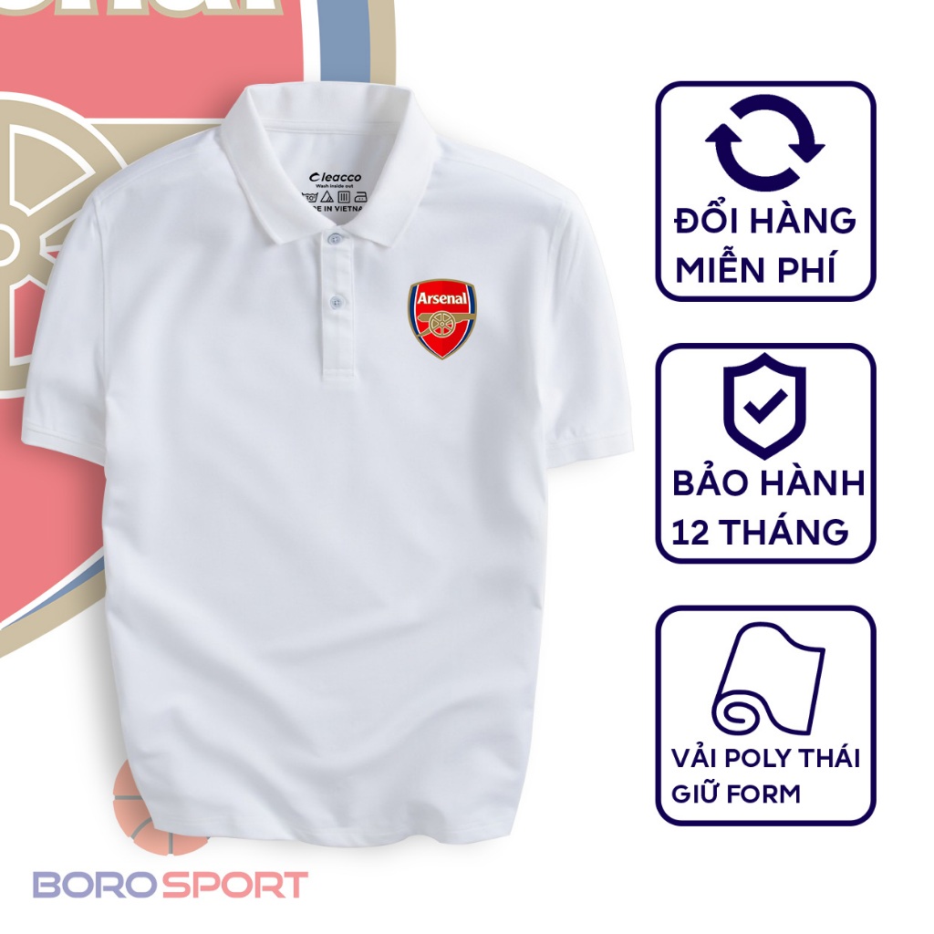 Ảnh Áo Polo Nam Siêu Ưu Đãi Áo Thun Polo Cổ Bẻ Chất Liệu Vải Poly Thái Giữ Form Dáng Cleacco Arsenal Boro Sport 1