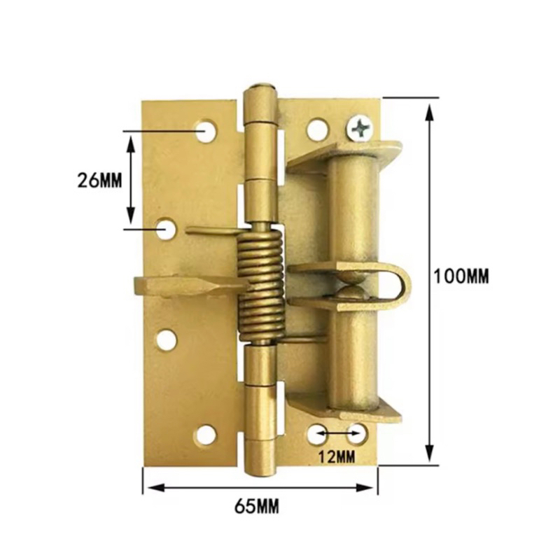 Bản lề lò xo tự khép cửa làm từ sắt mạ trắng, mạ vàng, lắp dễ dùng siêu tiện lợi, cửa đóng từ từ tránh kẹt tay cho trẻ..