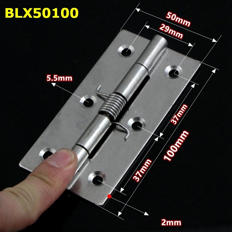 Bản lề lò xo tự khép cửa làm từ sắt mạ trắng, mạ vàng, lắp dễ dùng siêu tiện lợi, cửa đóng từ từ tránh kẹt tay cho trẻ..
