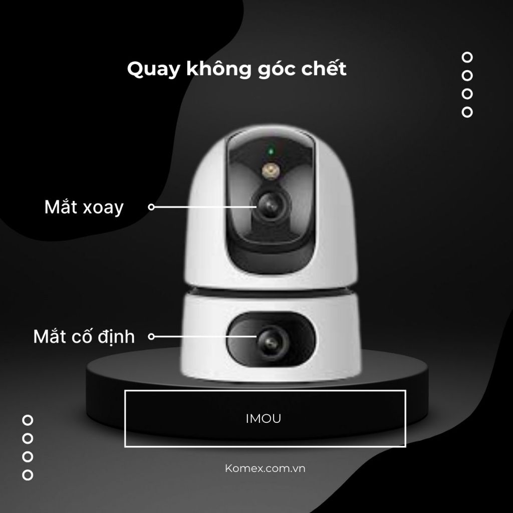 Camera 2 mắt IMOU trong nhà S2XP (Ranger Dual) / S2XEP (Ranger Dual Pro) phát hiện cảnh báo còi đèn