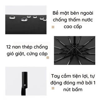 Ô Dù Cao Cấp Che Mưa Đi Nắng, Ô 12 Nan 8 Nan Mở Tự Động Gấp Nhỏ Gọn Cầm Tay 2 Chiều Cỡ Lớn To Cho Xe Hơi Ô Tô Chống Thấm
