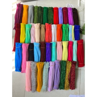 [HỎA TỐC HCM 2H] 50/100 sợi Kẽm nhung làm hoa handmade loại 1 lông đều dày mềm mịn nhiều màu ANGIHOME