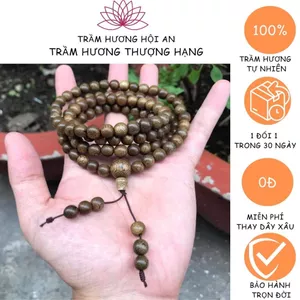 Vòng Tay Trầm Hương Tốc Tự Nhiên 108 Hạt 6/7/8mm – Thời Trang Phong Thủy Bình An