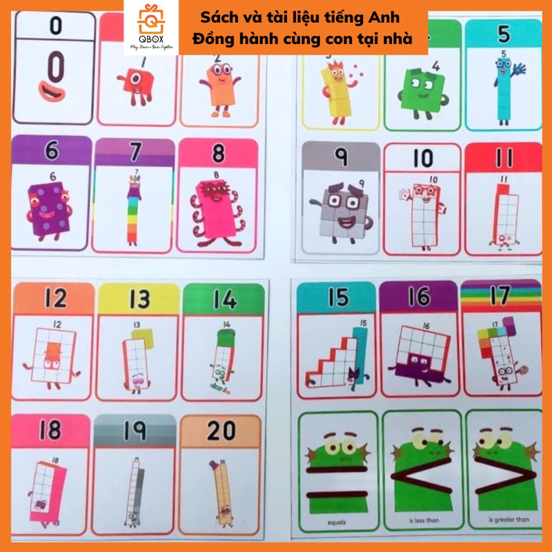 Thẻ 🌈Numberblocks ⚡️Có nam châm⚡️Gắn bảng trắng học toán | Shopee Việt Nam