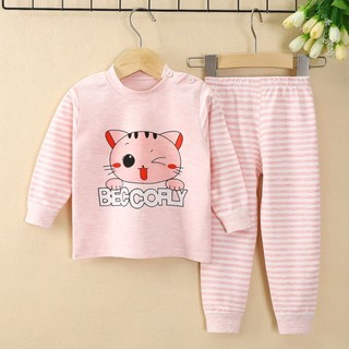 Bộ đồ ngủ cho bé, bộ dài tay cotton xuất hàn cho bé trai bé gái size 8-26kg Maruka Fashion