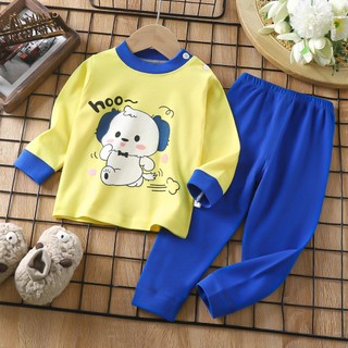 Bộ đồ ngủ cho bé, bộ dài tay cotton xuất hàn cho bé trai bé gái size 8-26kg Maruka Fashion