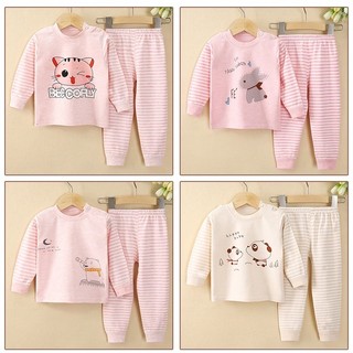 Bộ đồ ngủ cho bé, bộ dài tay cotton xuất hàn cho bé trai bé gái size 8-26kg Maruka Fashion