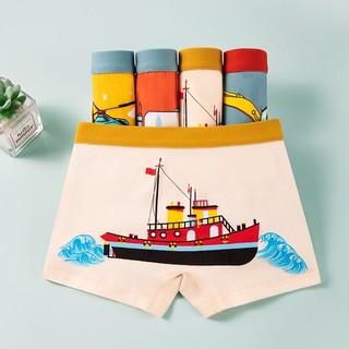 [BT18 New] Quần sịp bé trai, quần chip trẻ em bé trai họa tiết thuyền máy xúc màu sắc ngộ nghĩnh size 12-45kg Maruka