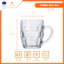 Bộ 6 cốc thủy tinh LOTUS GLASS VTC91 trong suốt có quai cao cấp, an toàn, dùng để uống bia, nước ngọt, sinh tố