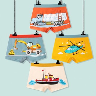 [BT18 New] Quần sịp bé trai, quần chip trẻ em bé trai họa tiết thuyền máy xúc màu sắc ngộ nghĩnh size 12-45kg Maruka